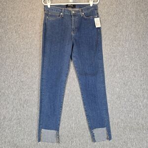 NEW DTLA Step Hem Mid Rise Jeans Med Wash Wmn's 31